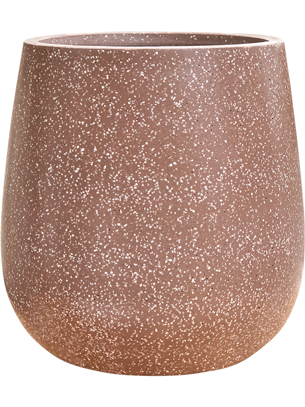 Baq Terrazzo Plant Pot 56cm Height 39cm Dia Balloon Mocha