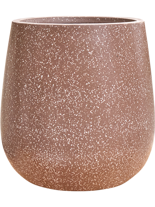 Baq Terrazzo Plant Pot 56cm Height 39cm Dia Balloon Mocha