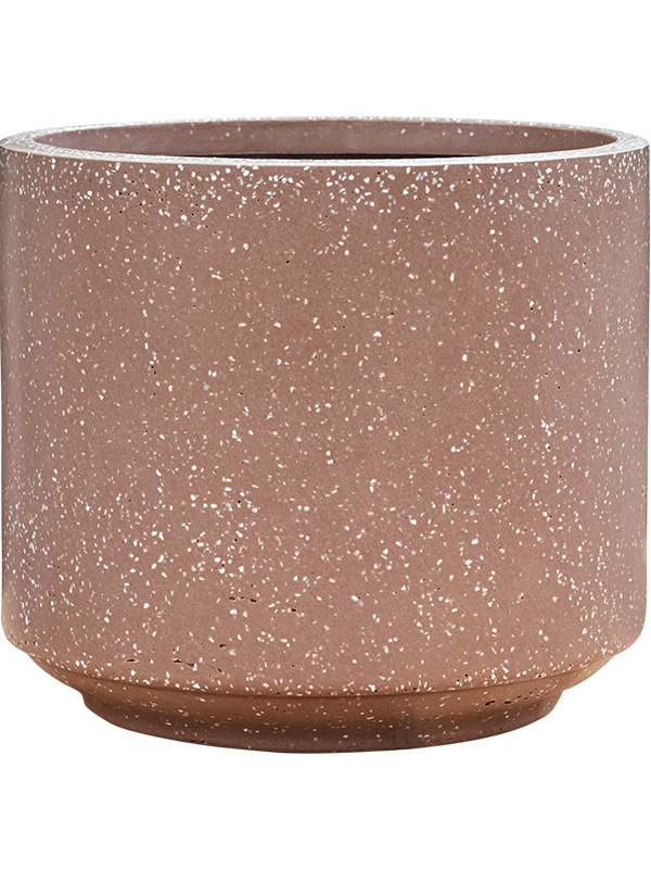 Baq Terrazzo Plant Pot 32cm Height 32cm Dia Cylinder Mocha