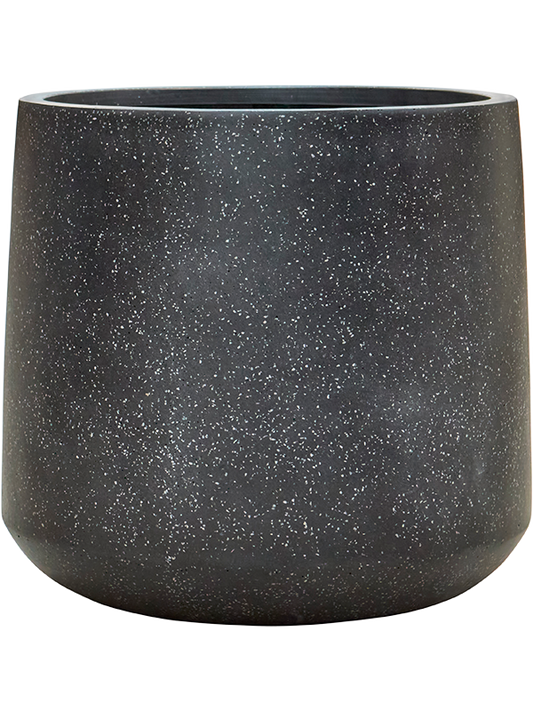 Baq Terrazzo Plant Pot 52cm Height 53cm Dia Darcy Black