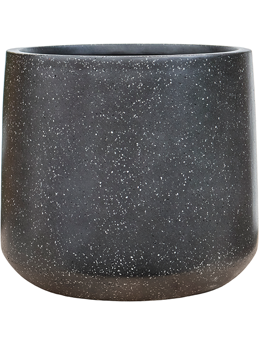 Baq Terrazzo Plant Pot 42cm Height 44cm Dia Darcy Black
