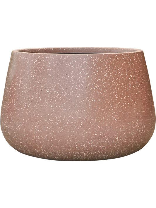 Baq Terrazzo Plant Pot 24cm Height 27cm Dia Darcy Low Mocha