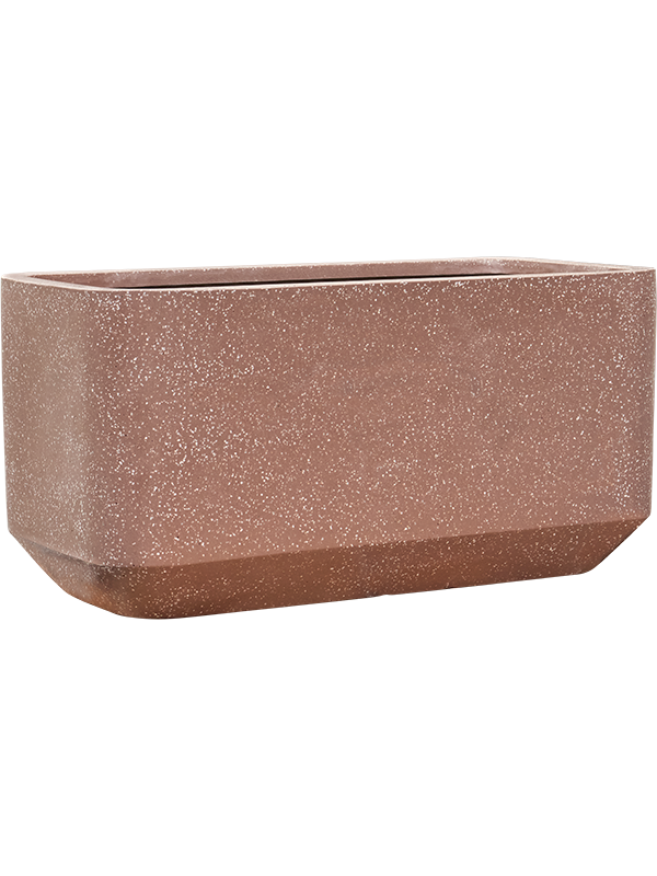 Baq Terrazzo Plant Pot 50cm Height 43cm Dia Rounded Rectangle Mocha