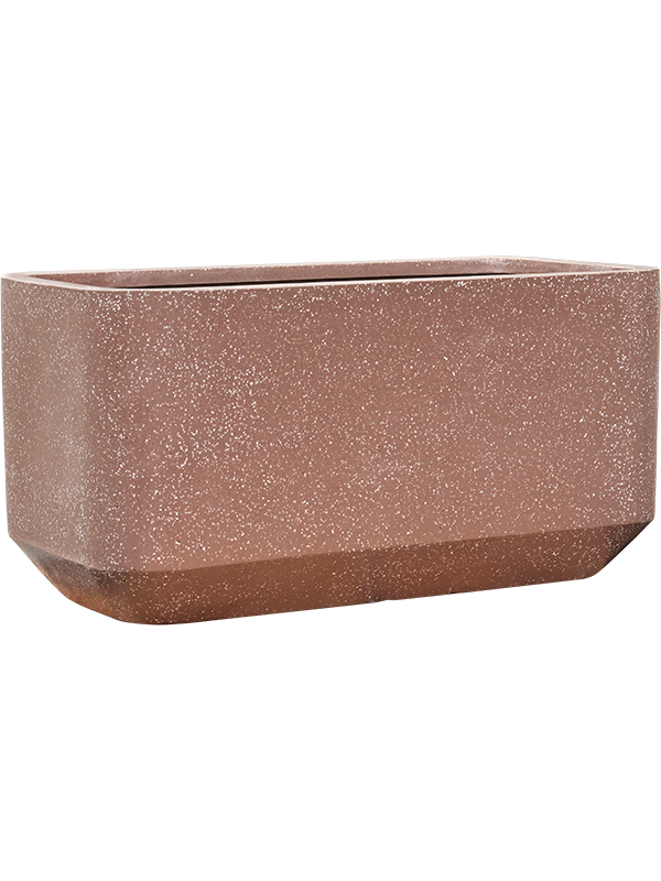Baq Terrazzo Plant Pot 40cm Height 33cm Dia Rounded Rectangle Mocha
