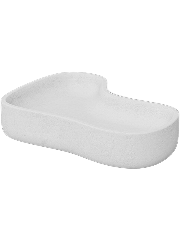 Milos Plant Pot 8cm Height 24cm Dia Nano Low Planter (stone feeling)