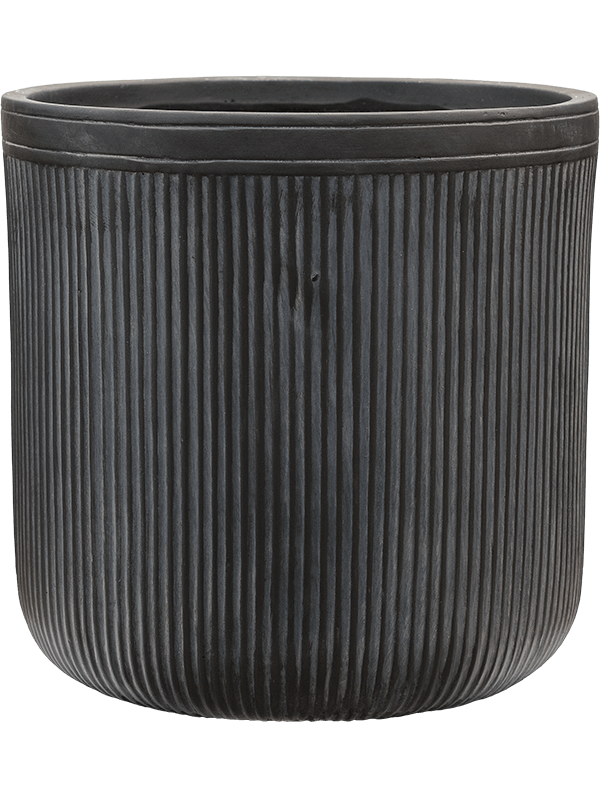 Baq Vertical Rib Plant Pot 40cm Height 36cm Dia Cylinder Anthracite