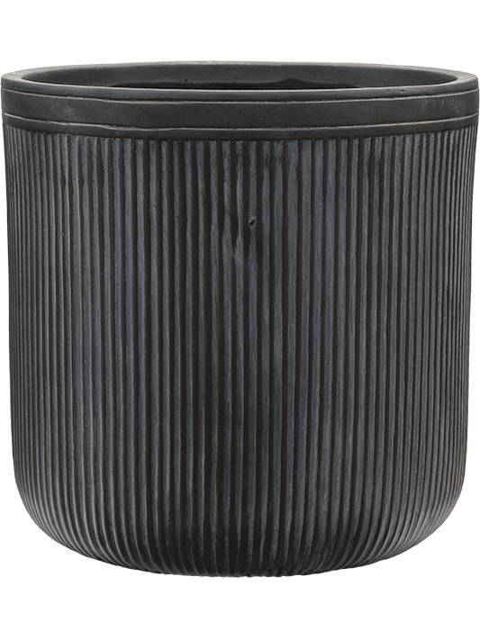 Baq Vertical Rib Plant Pot 40cm Height 36cm Dia Cylinder Anthracite