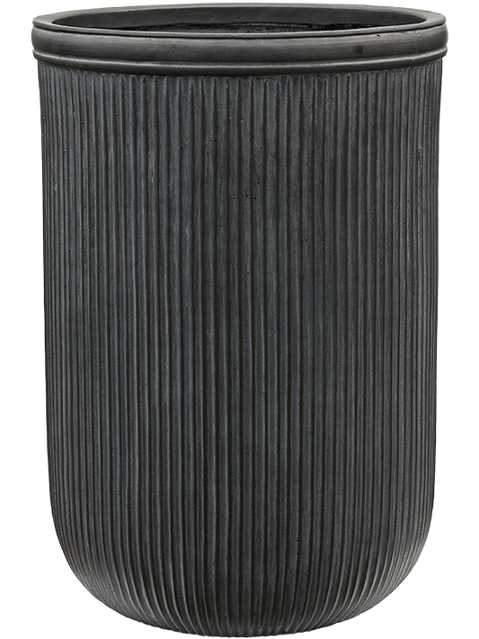 Baq Vertical Rib Plant Pot 65cm Height 41cm Dia Cylinder Anthracite