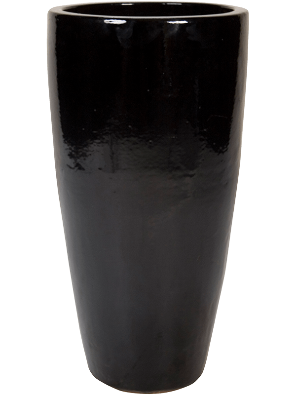 Plain Plant Pot 90cm Height 38cm Dia Partner Black Shiny