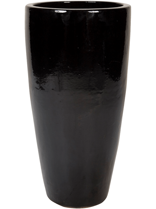 Plain Plant Pot 90cm Height 38cm Dia Partner Black Shiny