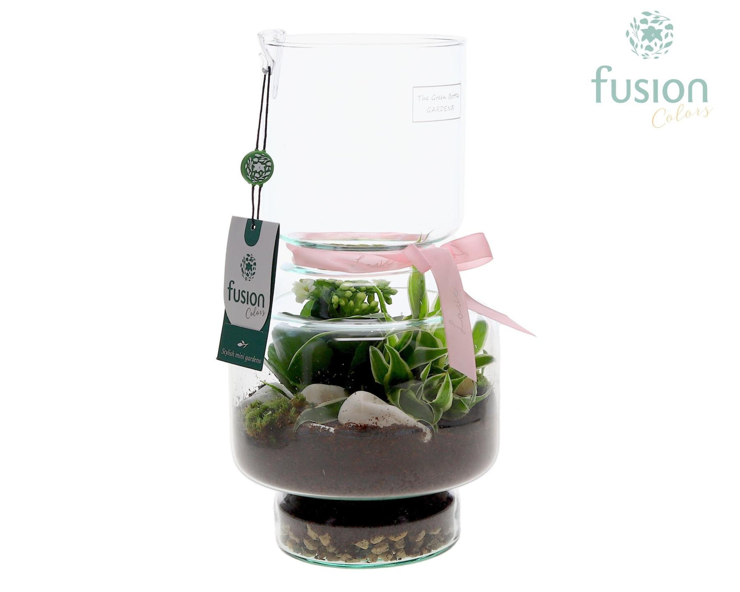 Fusioncolors BV Green Bottle Lotte Medium met Moederdag arrangement Pack of 5