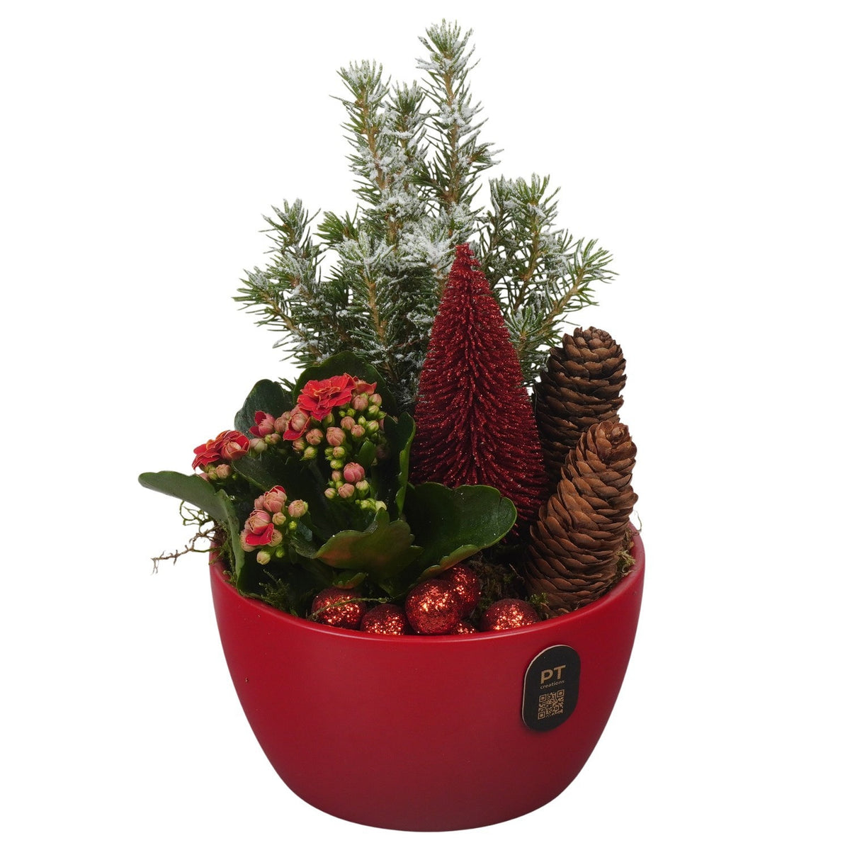 Christmas arrangement 24cm 14cm Pot