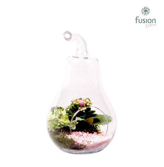Glas Peer met Arrangement D17 H30 29cm 17cm Pot