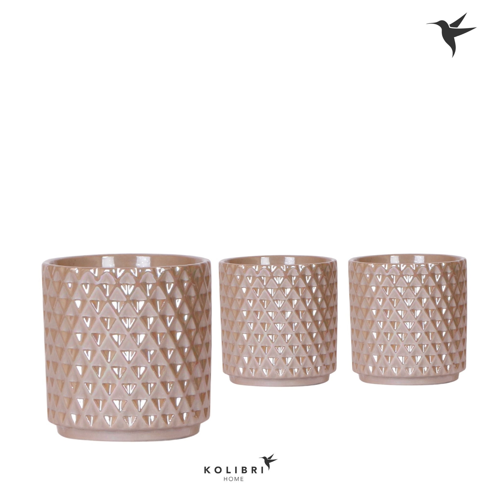 Kolibri Home Diamond Pearl pot sand 11cm 9cm Pot