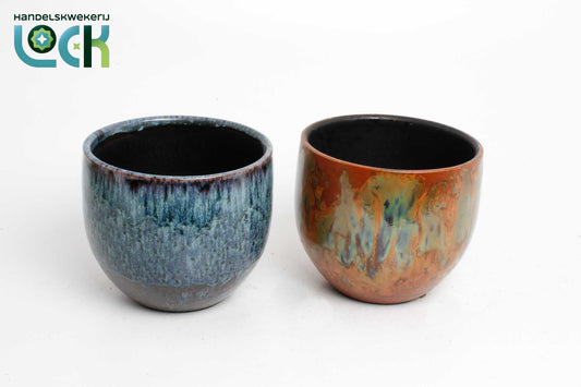 Luuk Mason mix keramiek Blauw/Terra 13cm Pot