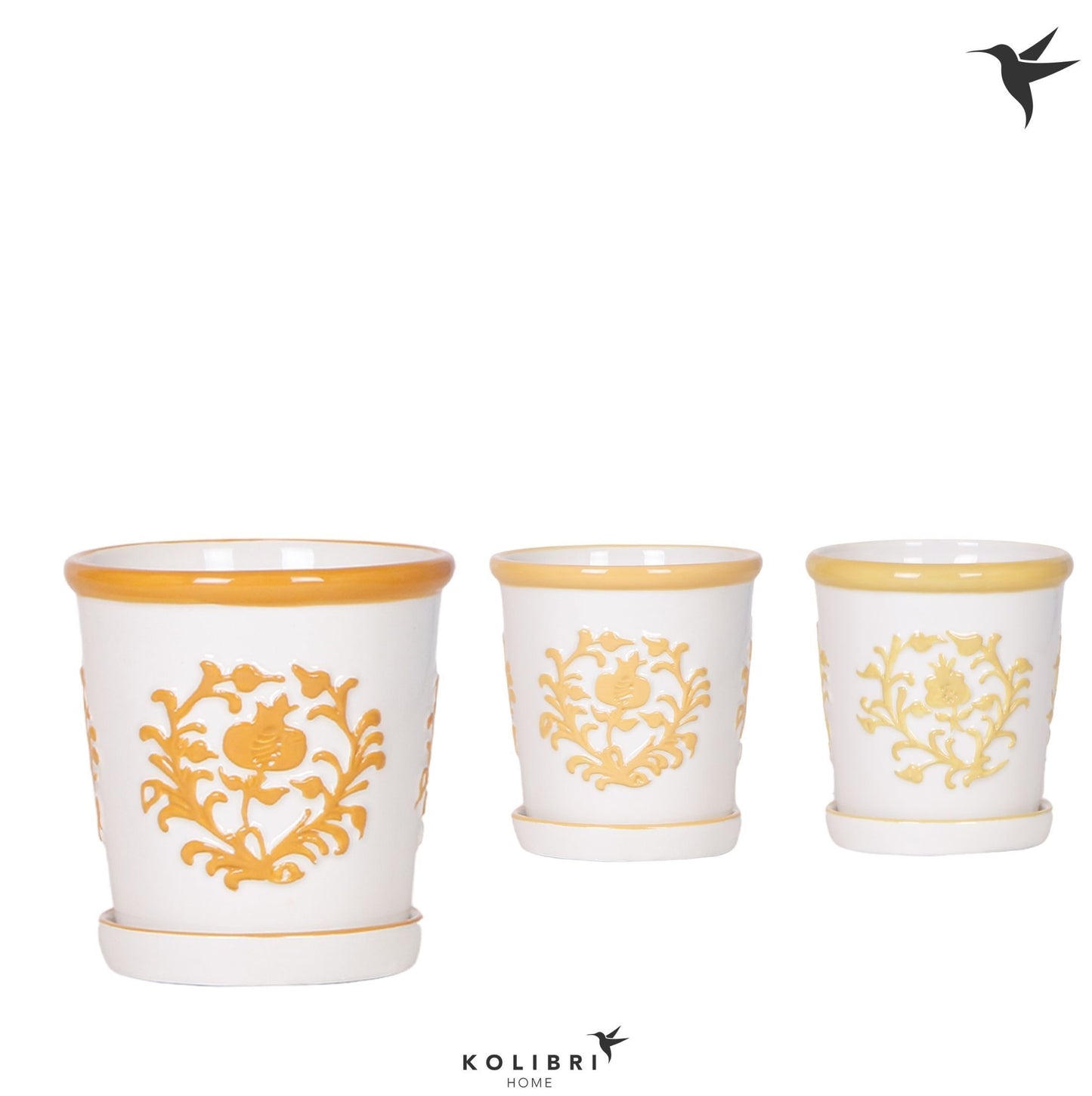 Kolibri Home Malaga pot yellow mix 12cm 9cm Pot