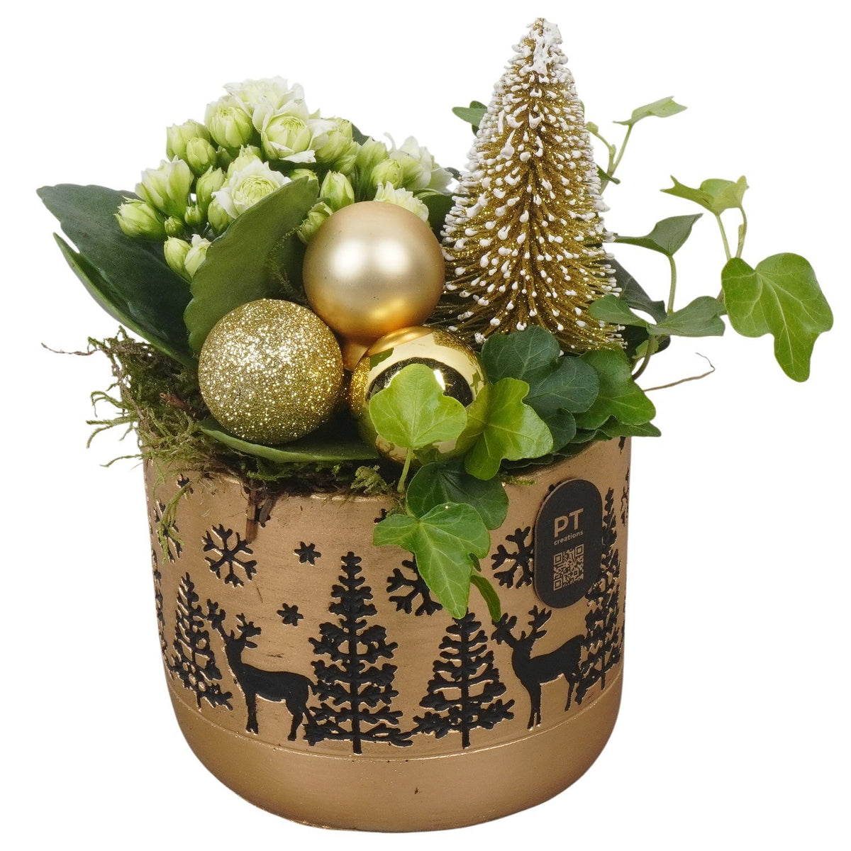 Christmas arrangement 18cm 11cm Pot