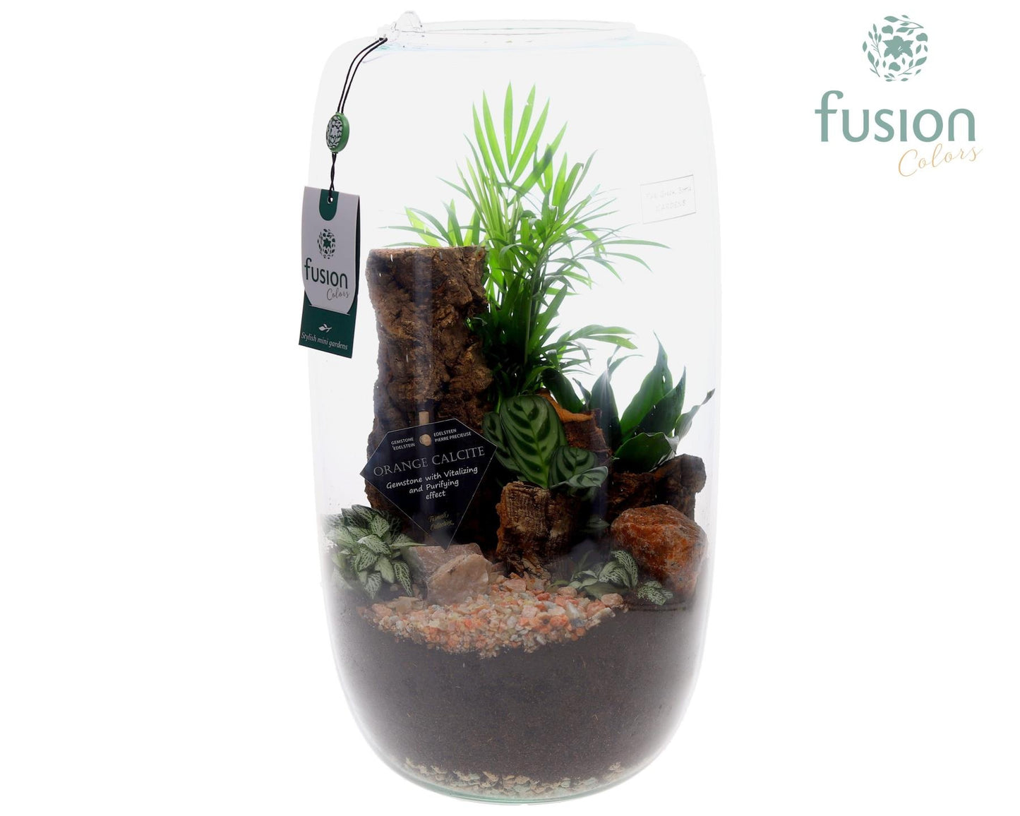 Fusioncolors BV Green Bottle Isabella XXLarge Edelstenen met arrangement Pack of 2