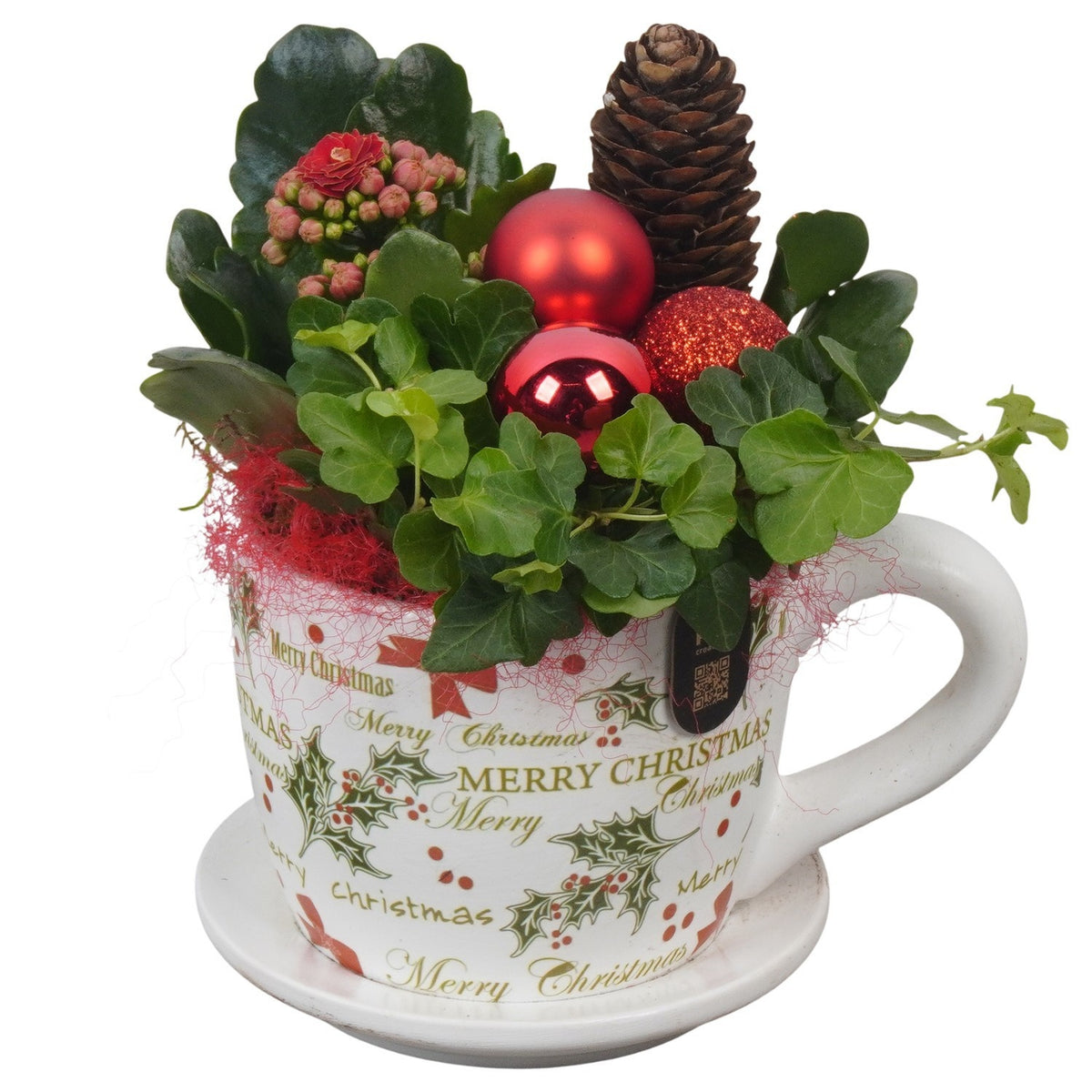 Christmas arrangement 17cm 14cm Pot