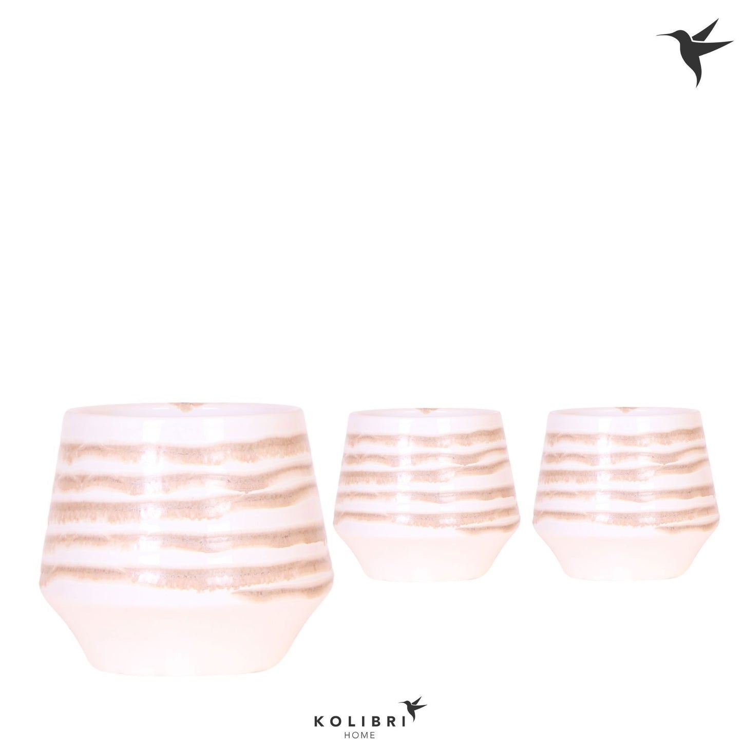 OK Plant Kolibri Home Moonstone pot white Pack of 5