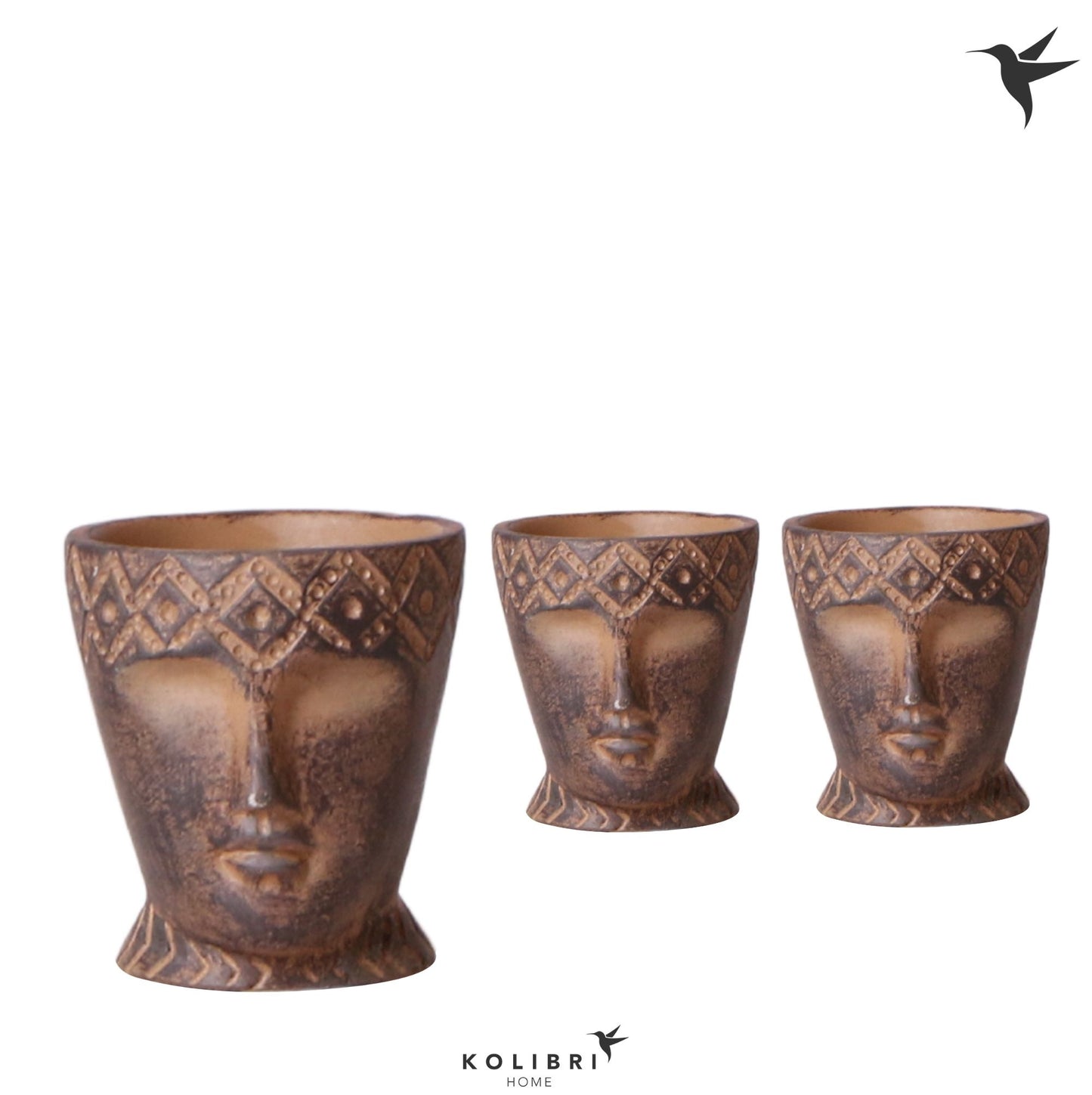 OK Plant Kolibri Home Totem Mask pot Pack of 12