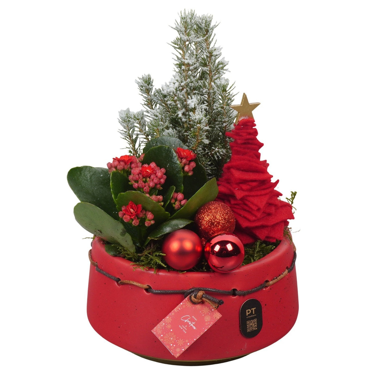 Christmas arrangement 26cm 17cm Pot