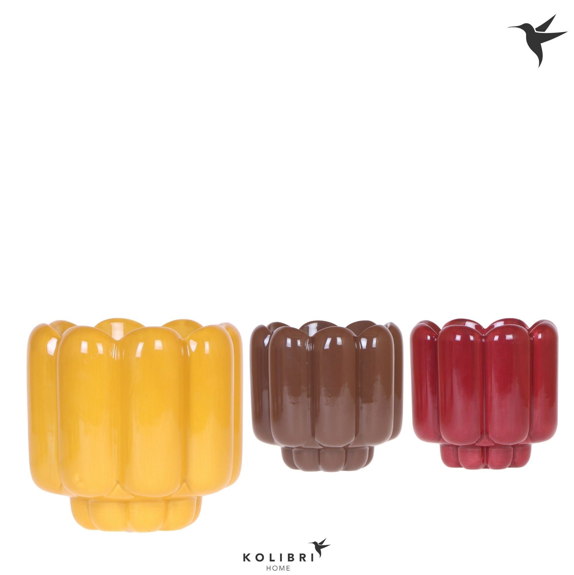 Kolibri Home Retro pot yellow mix 15cm 12cm Pot