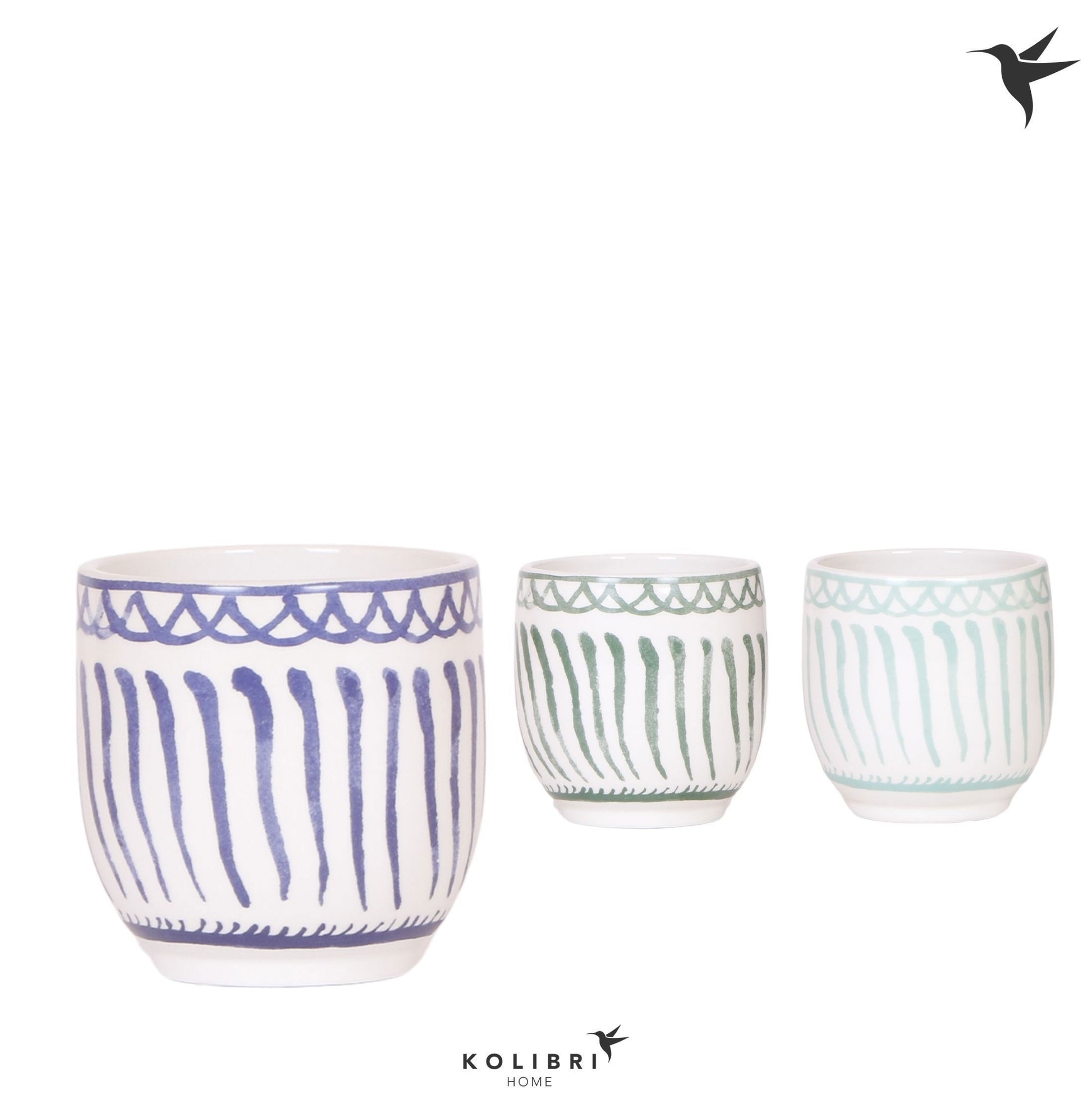 OK Plant Kolibri Home Granada pot blue mix Pack of 6
