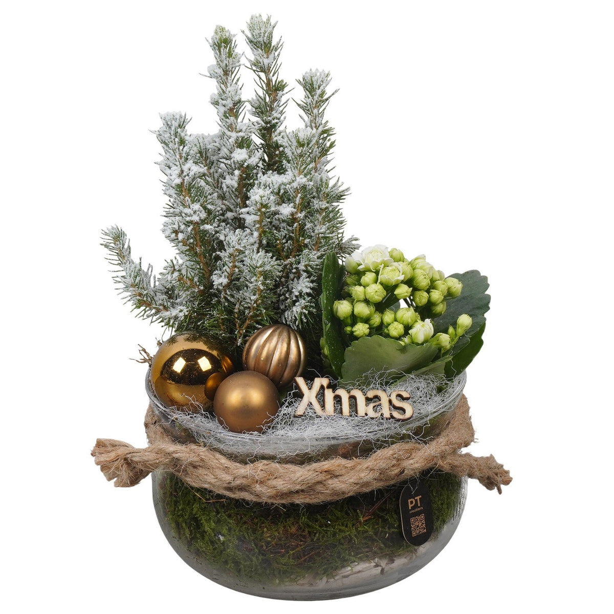 Christmas arrangement 27cm 15cm Pot