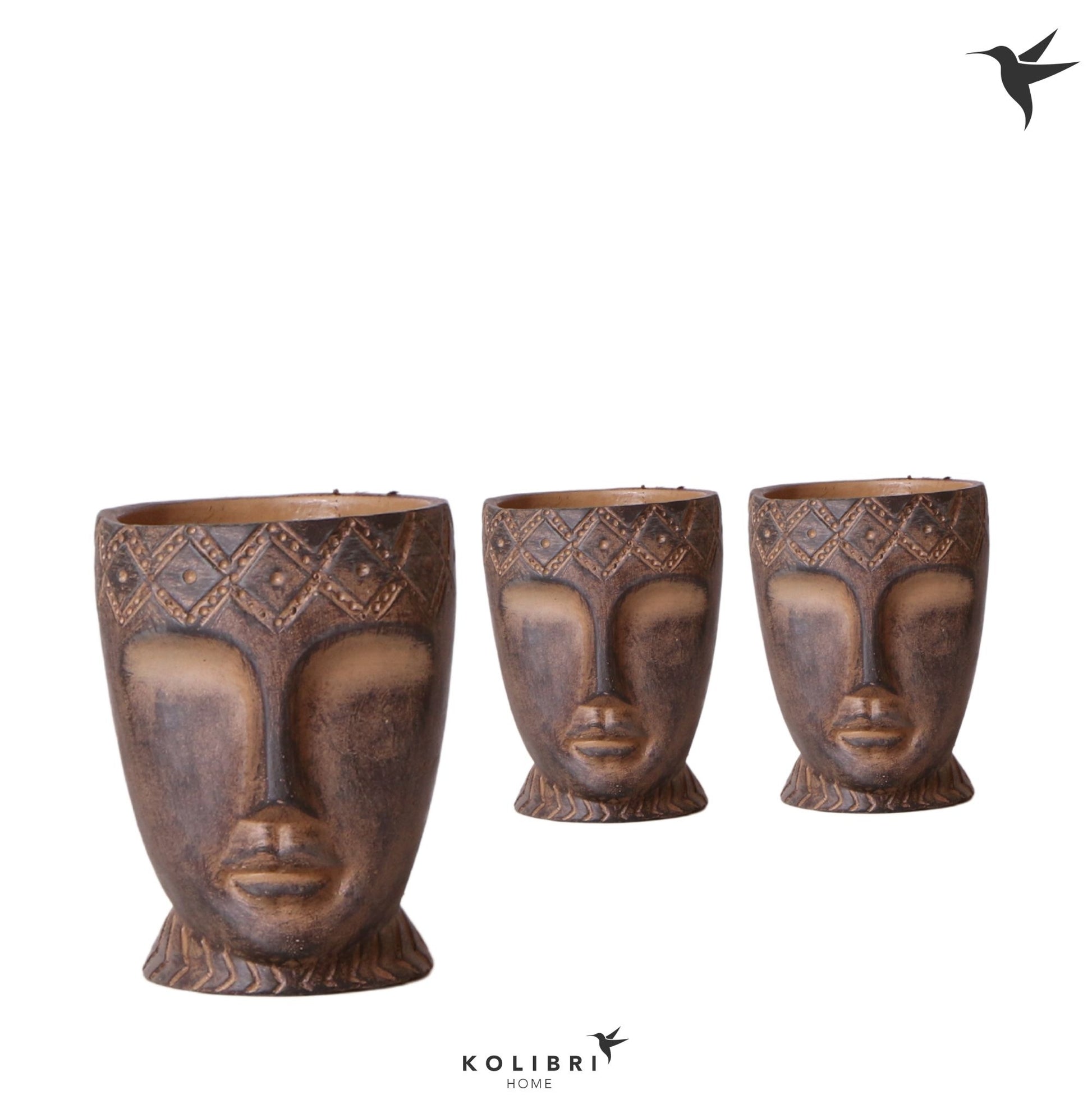 OK Plant Kolibri Home Totem Mask pot Pack of 7