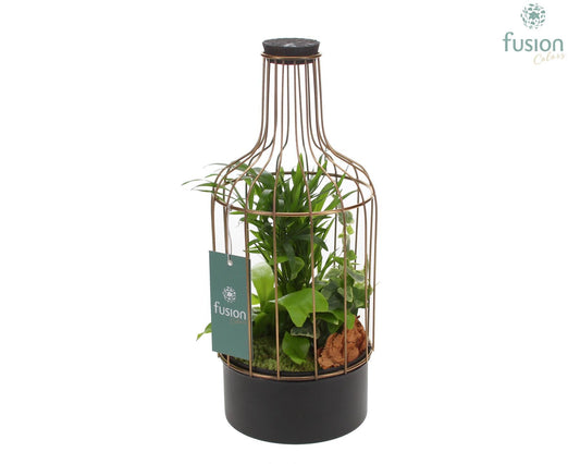 Metalen fles goud Small FC22.0592 29cm 13cm Pot
