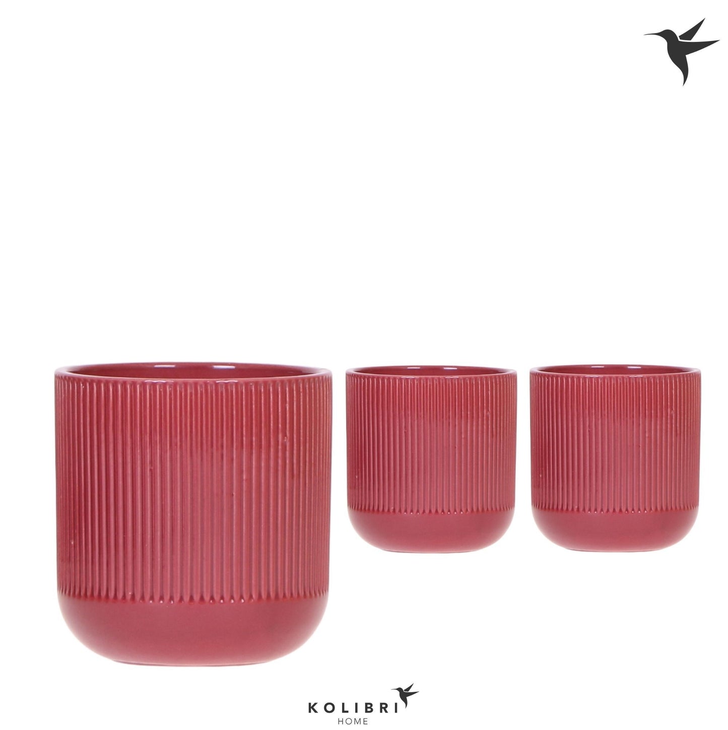 OK Plant Kolibri Home Flare pot red Pack of 8