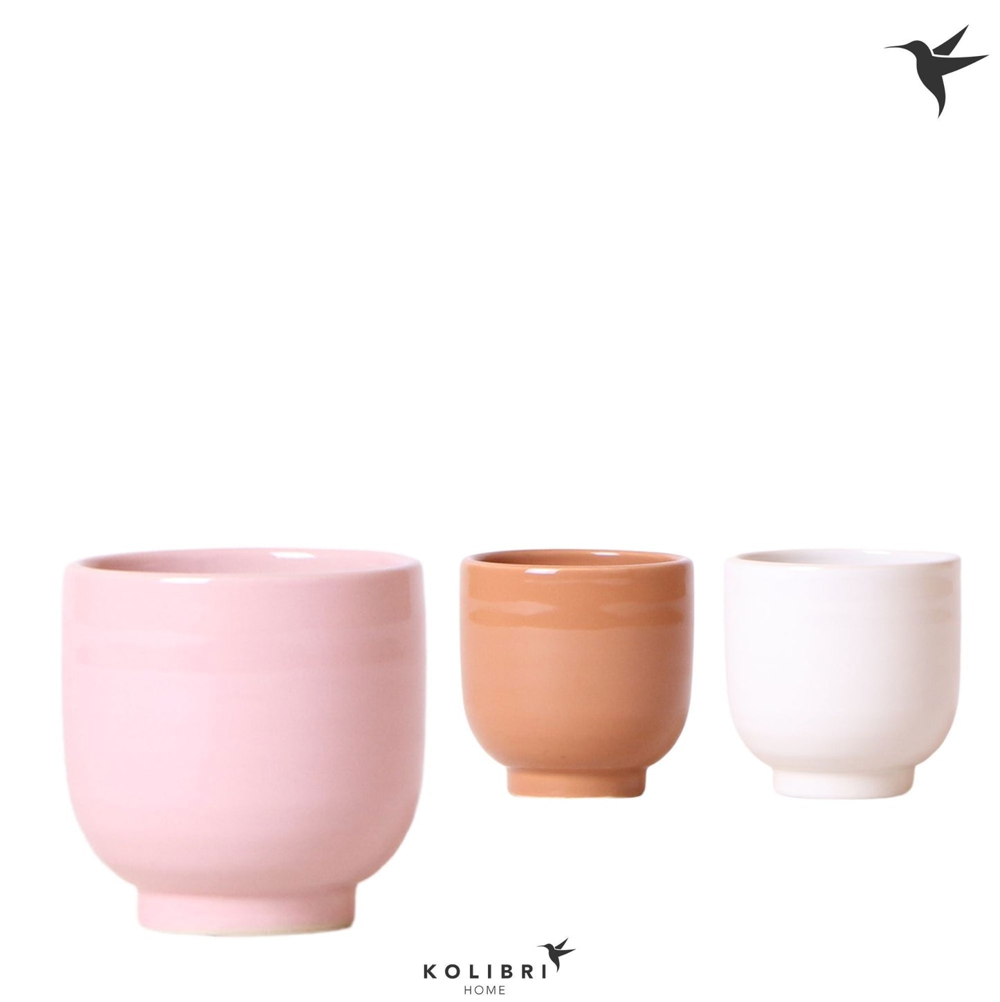 Kolibri Home Glazed pot mix 8cm 6cm Pot