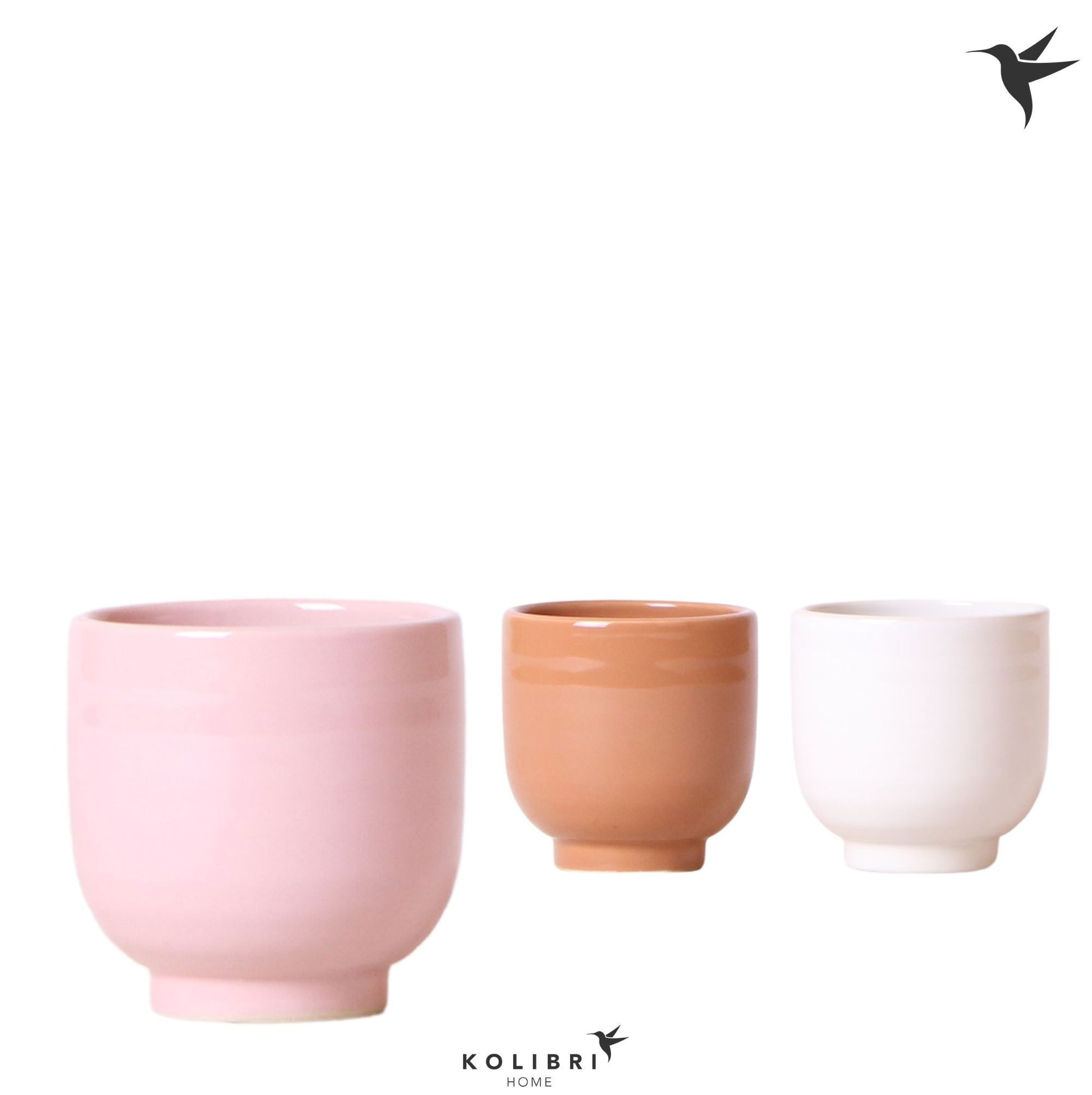 Kolibri Home Glazed pot mix 8cm 6cm Pot