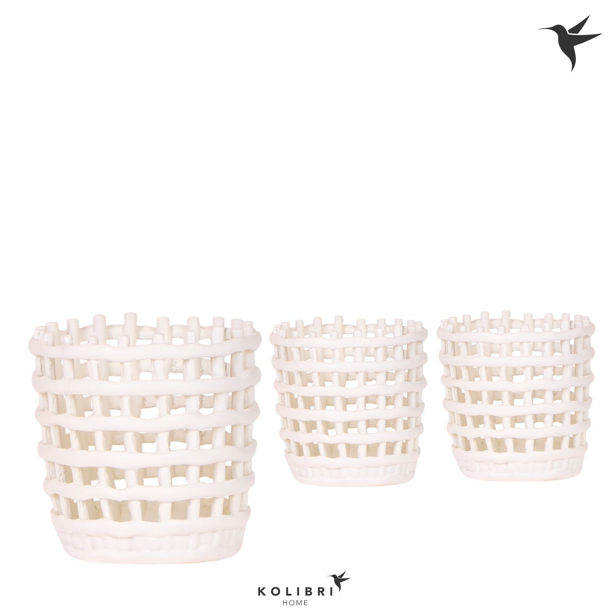 OK Plant Kolibri Home Mesh pot white Pack of 7