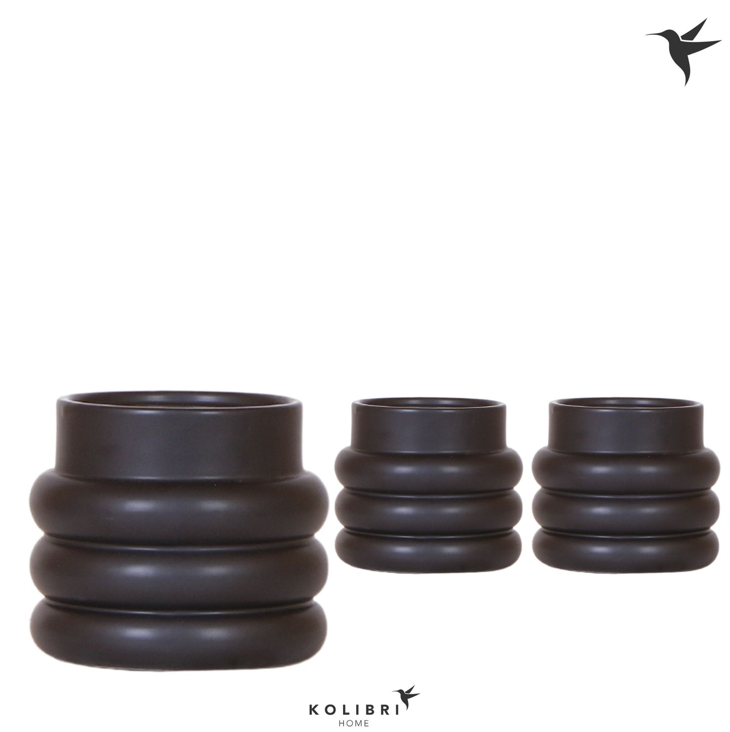 OK Plant Kolibri Home Bubble pot black Pack of 6