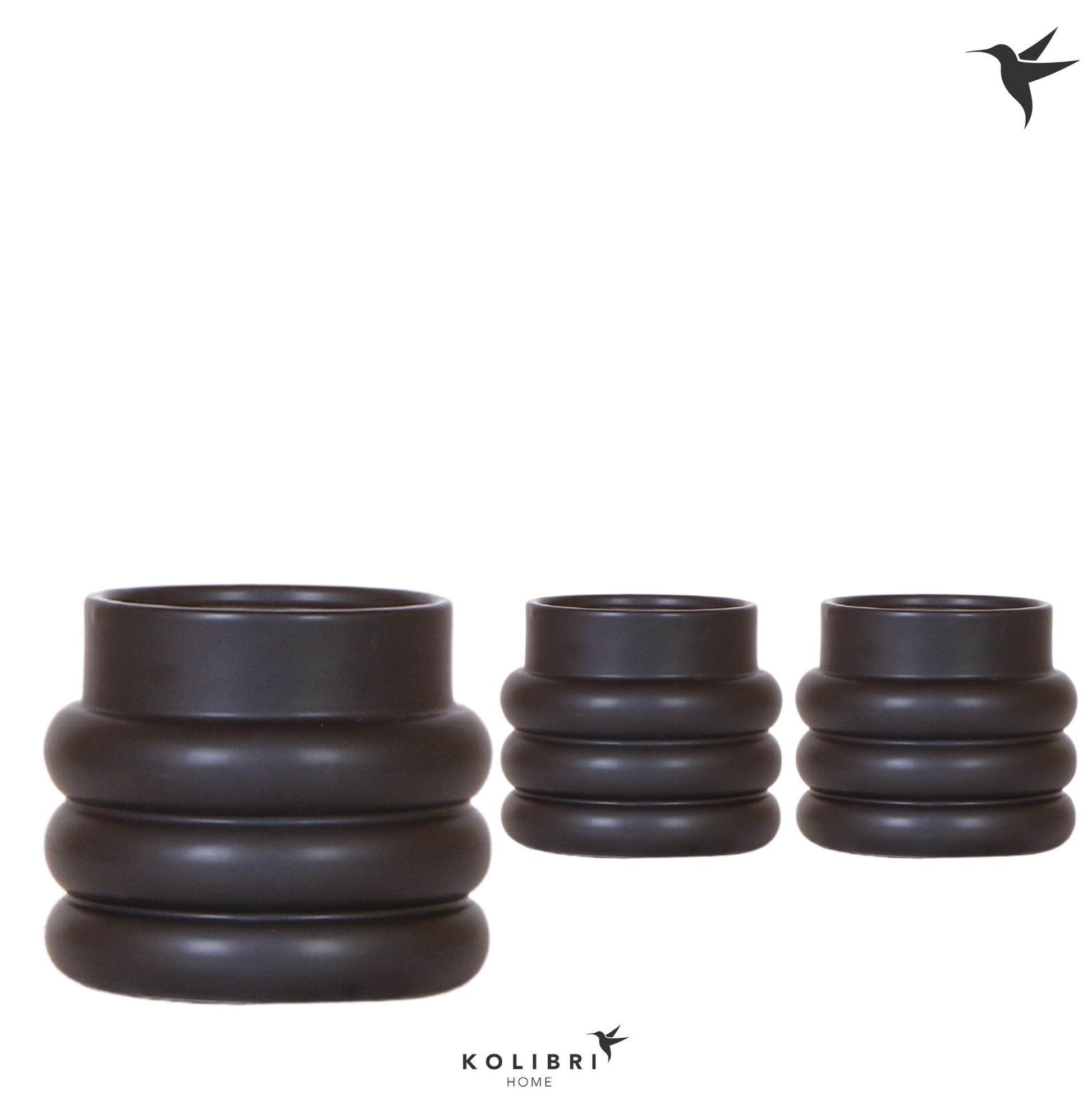 OK Plant Kolibri Home Bubble pot black Pack of 6