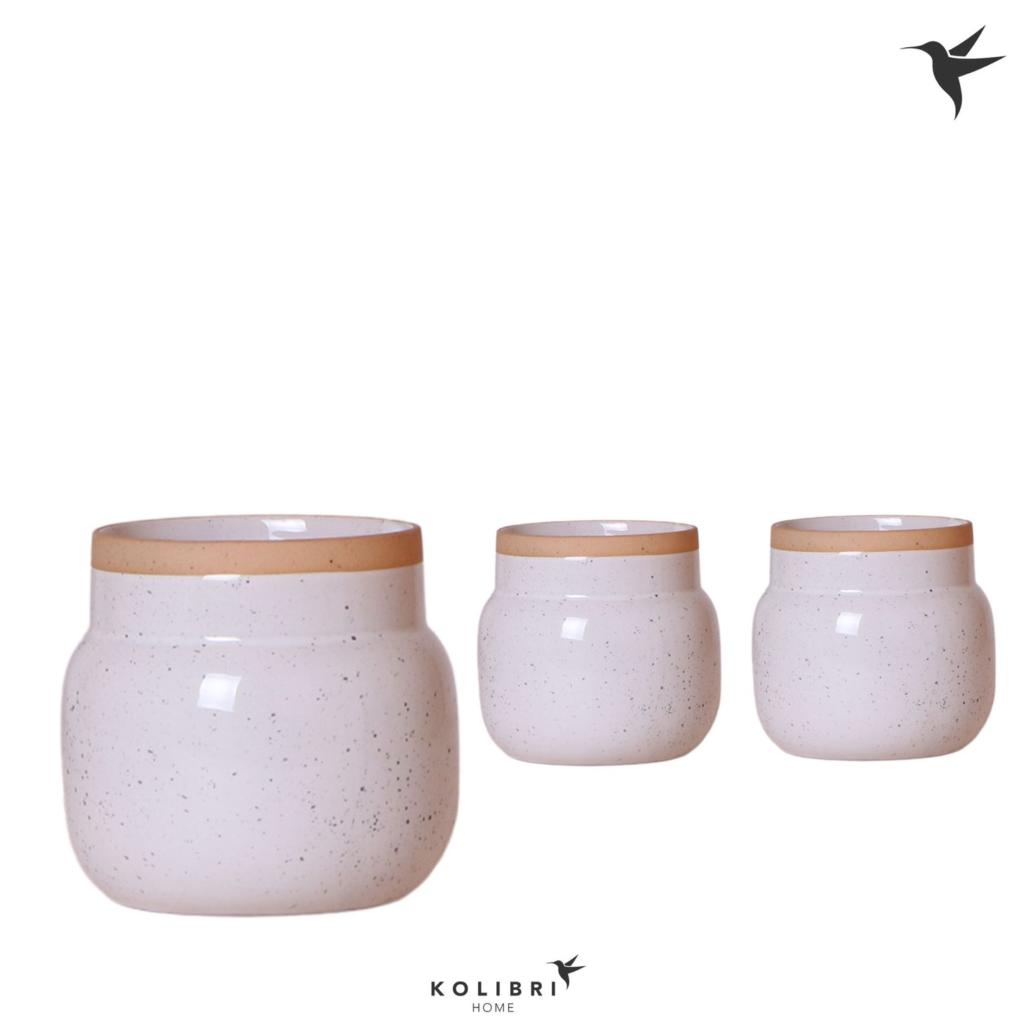 OK Plant Kolibri Home Vintage Bowl pot white Pack of 6