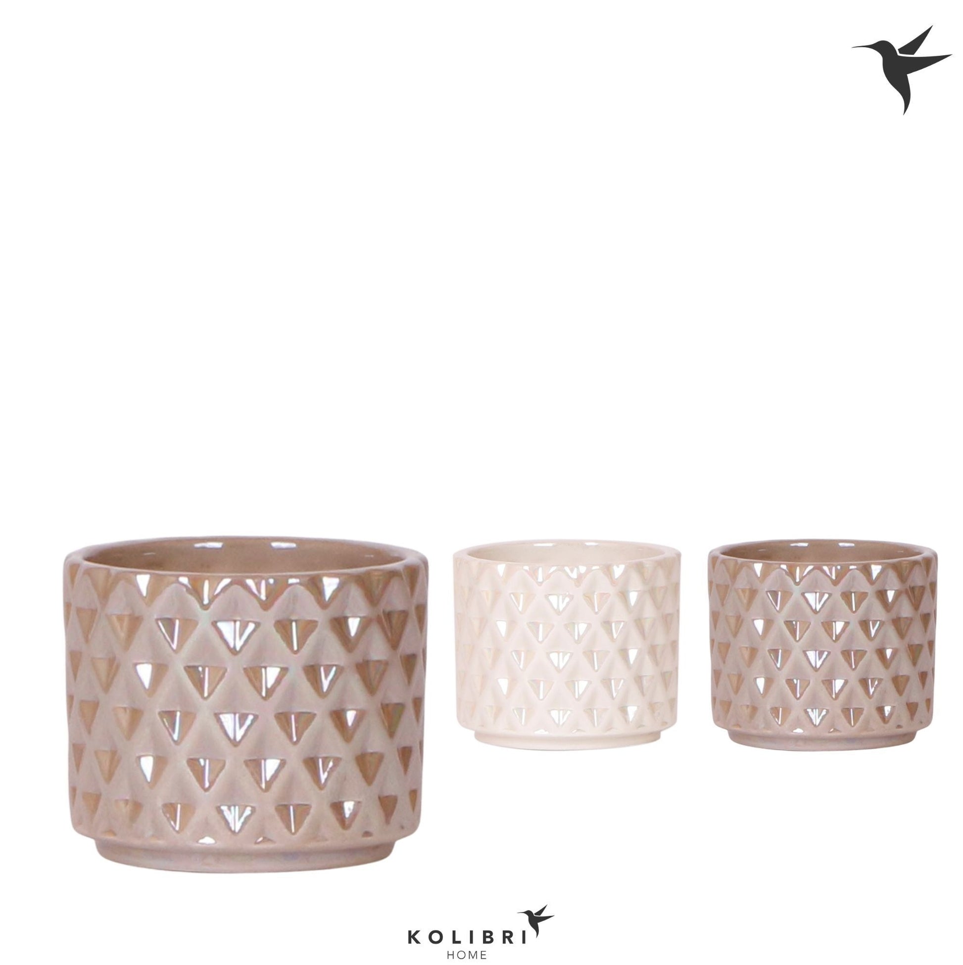 OK Plant Kolibri Home Diamond Pearl pot sand/travertine mix Pack of 12