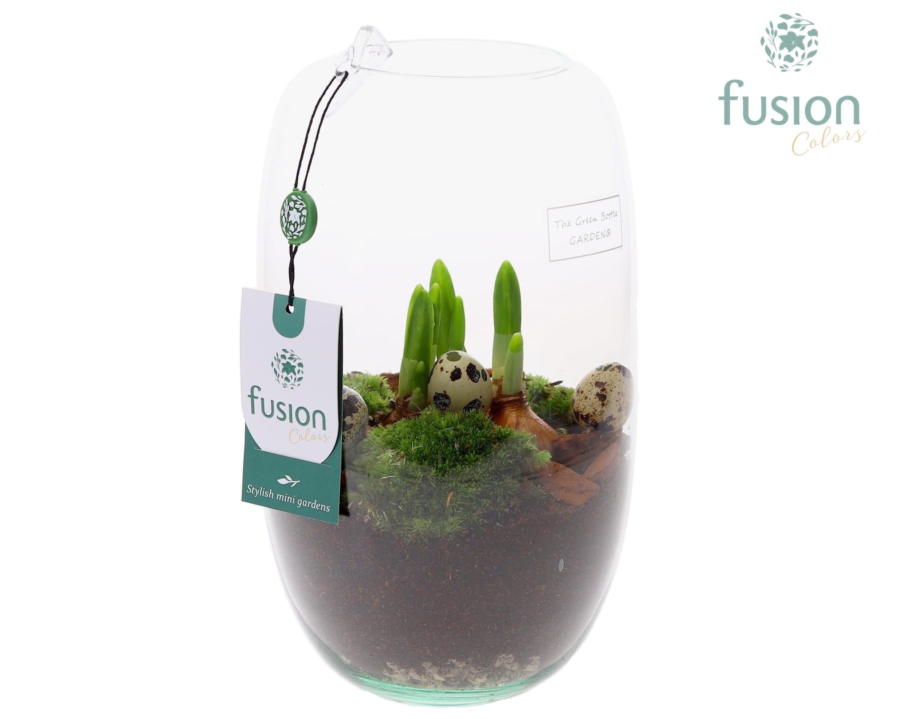 Green Bottle Isabella Medium Pasen met Bollen mix 29cm 15cm Pot