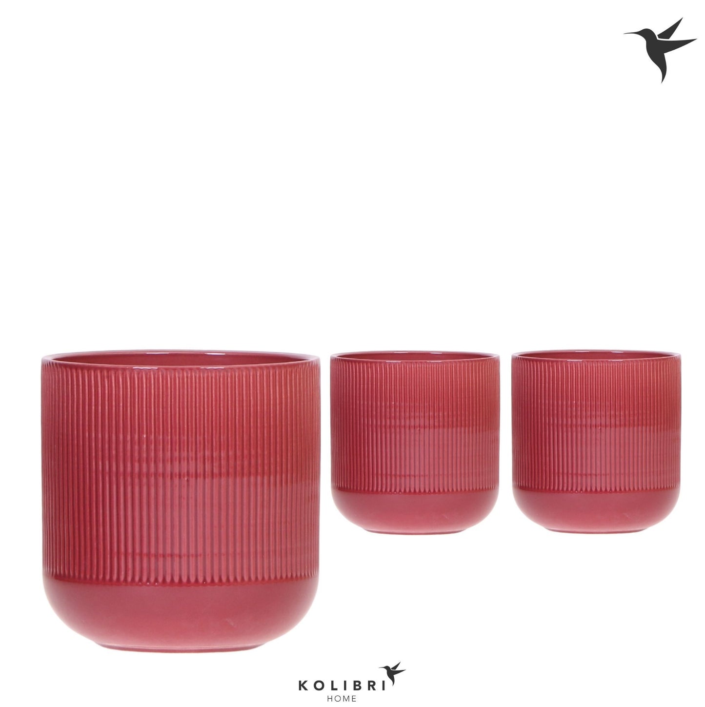 OK Plant Kolibri Home Flare pot red Pack of 6