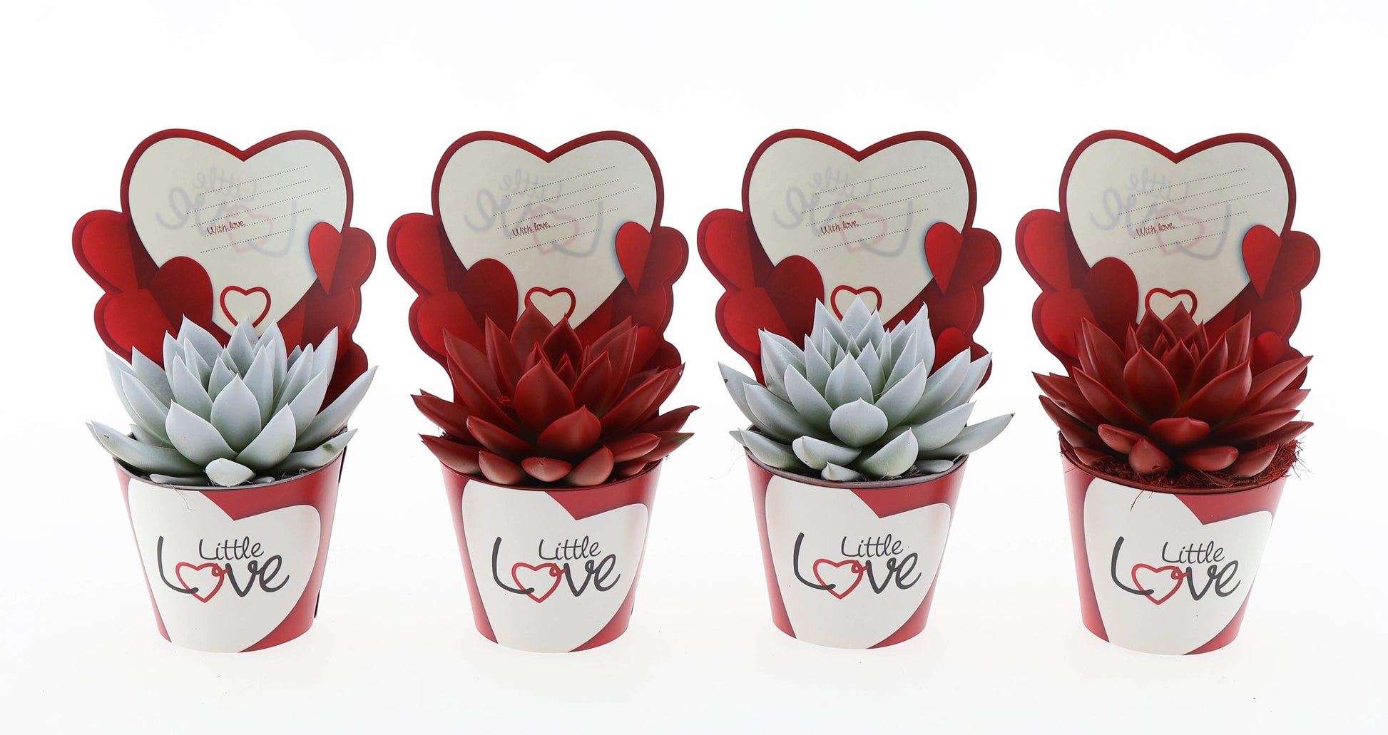 Potcover little love red/white 10cm Special Pot (508)